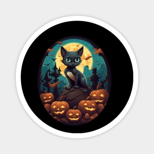 Siamese Cat Halloween, Cat Lover Magnet